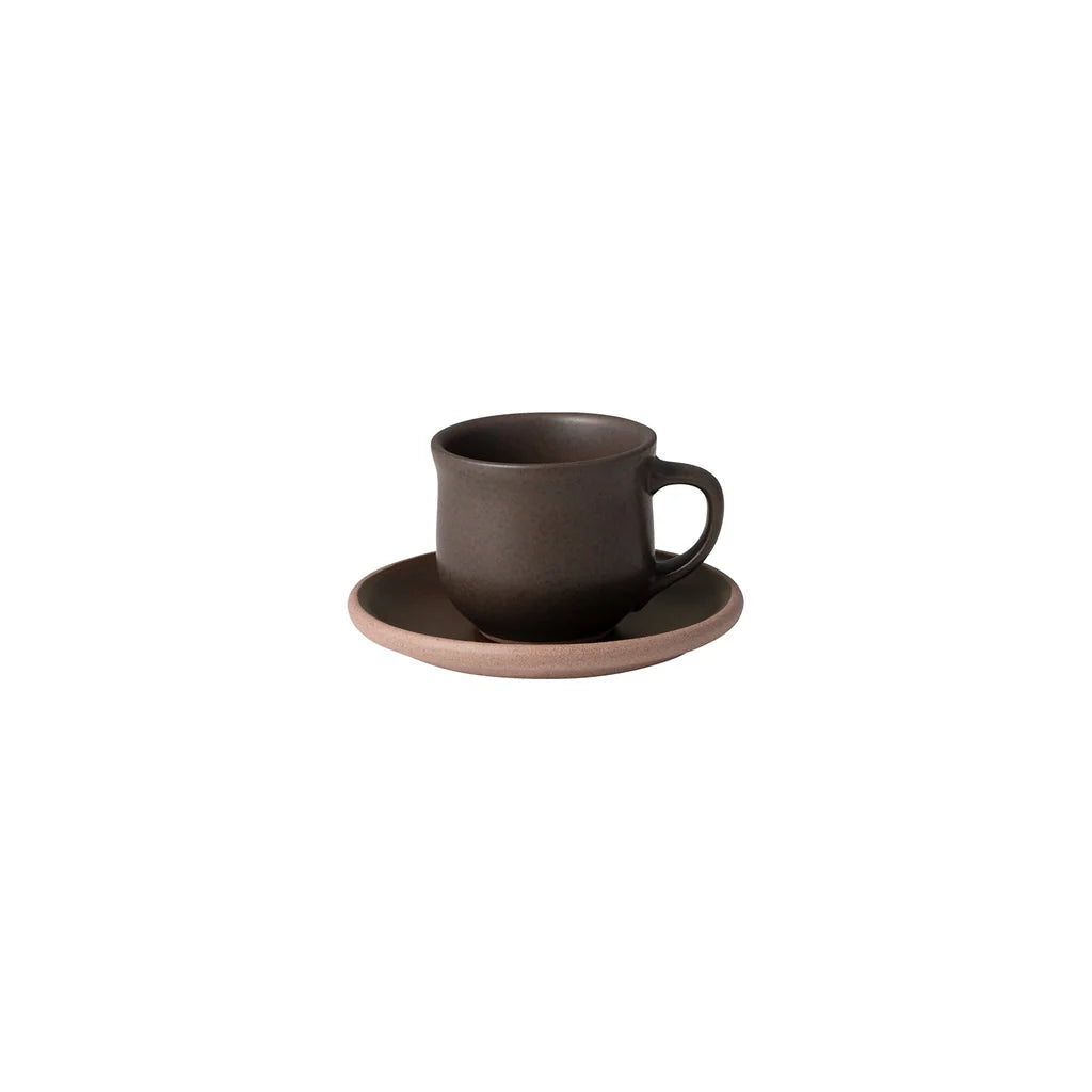 KINTO MUI espresso kop- en schoteltje 90ml bruin