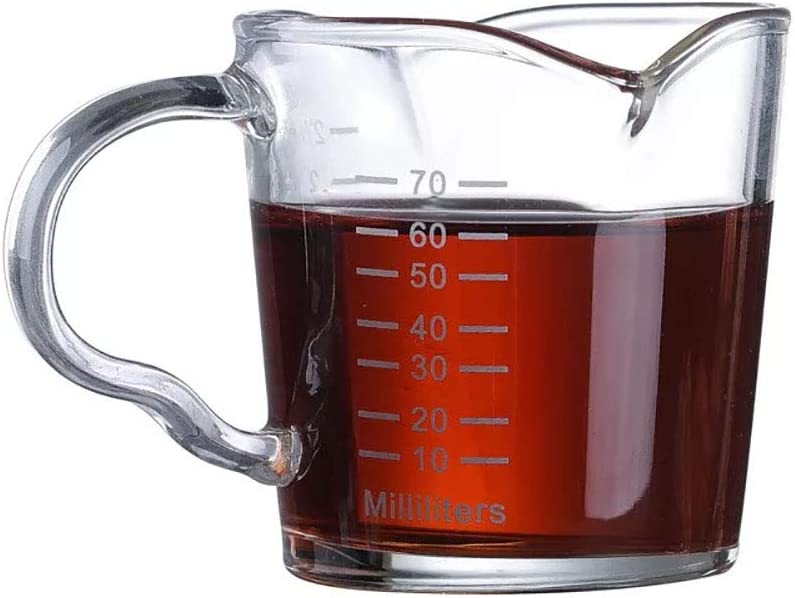 Espresso shotglas met dubbele uitloop